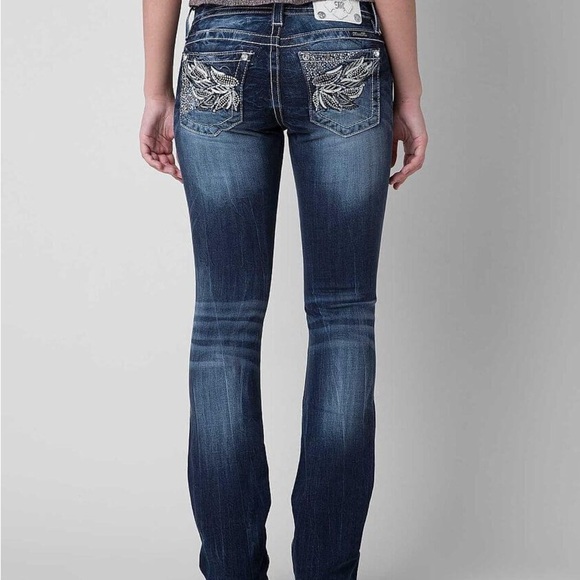 Miss Me Mid-Rise Boot Stretch Jean Size 26 STYLE ME8385BR - Picture 2 of 16